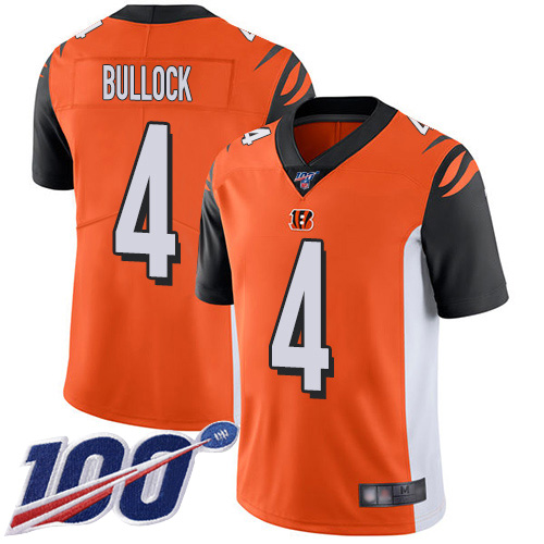 Cincinnati Bengals Limited Orange Men Randy Bullock Alternate Jersey NFL Footballl #4 100th Season Vapor Untouchable->cincinnati bengals->NFL Jersey